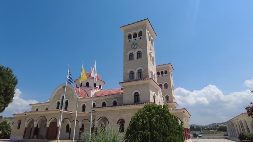 Orthodox church in Nicosia in summer, Cyprus