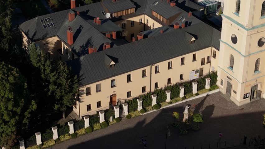 Beautiful Landscape Bernardine Monastery Street Rzeszow Aerial View Poland