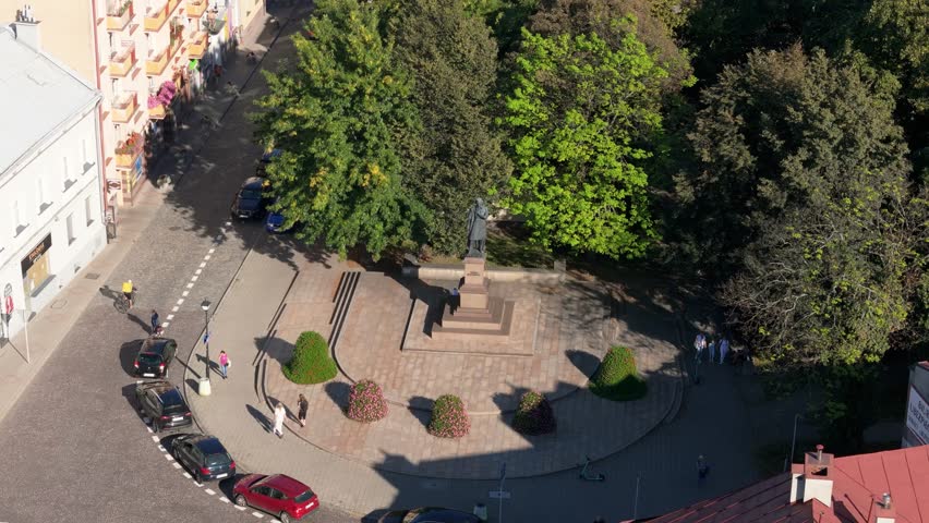 Landscape Mickiewicz Monument Rzeszow Aerial View Poland