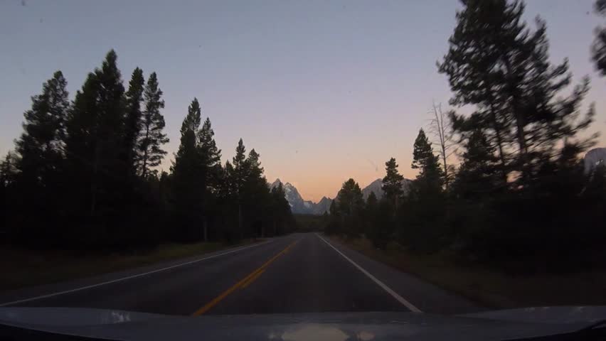 View of Cascade Canyon and the Teton mountains in Grand Teton National Park Wyoming