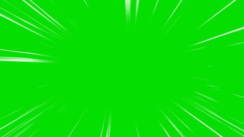 Anime mangga style comic speed line background animation on green screen, flash action, concentrated lines Stock-video