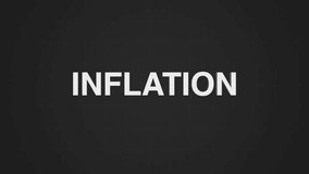 Inflation going up motion arrows graphics animation dark background