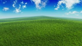 Immerse yourself in a grass field dreamscape, a 4K video loop that evokes the nostalgia of the early 2000's.
