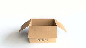 Open cardboard box, Animation of a packaging box opening. - Powered by Shutterstock - Get 15% off with code: PIKWIZARD15