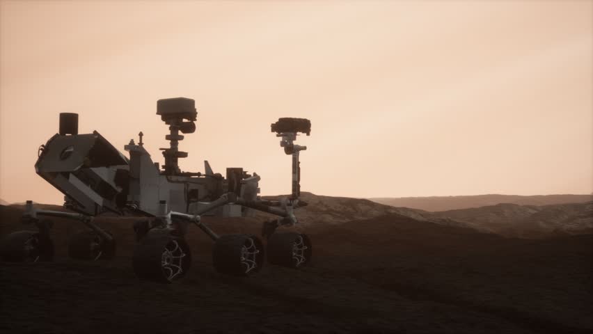 Curiosity Mars Rover exploring the surface of red planet. Elements of this image furnished by NASA - Powered by Shutterstock - Get 15% off with code: PIKWIZARD15