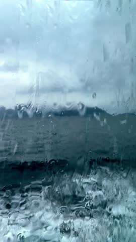 A ferry trip between Vestnes and Molde during a storm. Atlantic Ocean, west coast of Norway. Vertical video