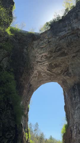 Natural Bridge in the Natural bridge State Park, Virginia sstkVertical, Vertical Video