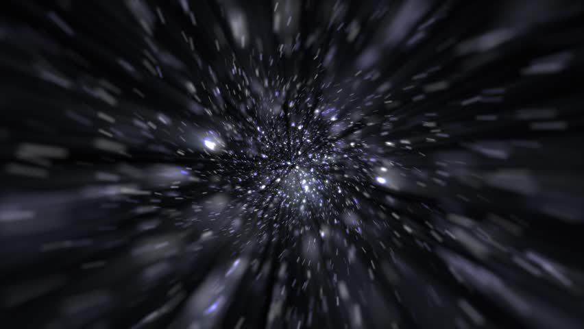 Cosmic interstellar hyperspace motion background animation. Flying at warp speed through a tunnel of glowing stars and particles in space. Galaxy starburst explosion animation. - Powered by Shutterstock - Get 15% off with code: PIKWIZARD15