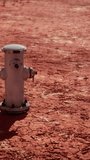 old rusted fire hydrant in desert