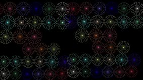 Color flower animated video animation flower colour animation effects black 