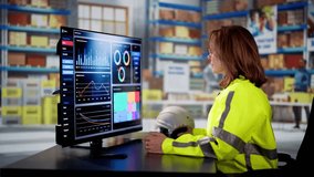 Warehouse Inventory Management KPI Dashboard. Analysts Looking At Charts - Powered by Shutterstock - Get 15% off with code: PIKWIZARD15
