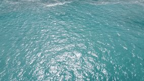 Ocean waves of a tropical country_drone forward shot