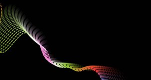 curved wavy lines motion background. dynamic abstract line waving loop line. Metaverse Abstract Seamless wave abstract lines stream 4K background loop