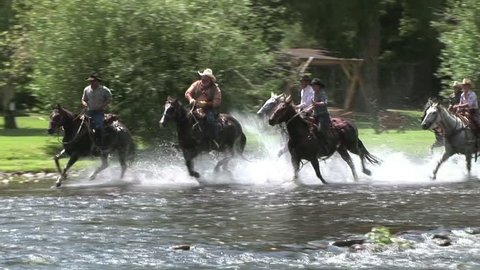 COWBOYS/COWGIRLS RIDING THE COLORADO RIVER