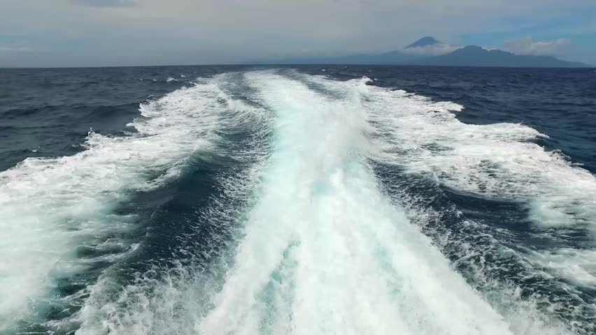 High speed cruising on the Bali Sea in Indonesia