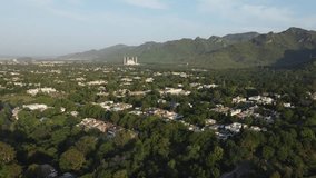 Aerial 4k video of Islamabad, Pakistan