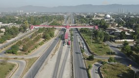 Drone 4k video of Pakistan's capital Islamabad