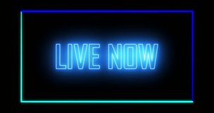 Overlay Live On Air Neon Glow Sign animation on Black Background Overlay OBS or Streamlabs Studio hi-tech overlay for streamers. Features transparent section for desktop scene and face cam, Chatbox 4K