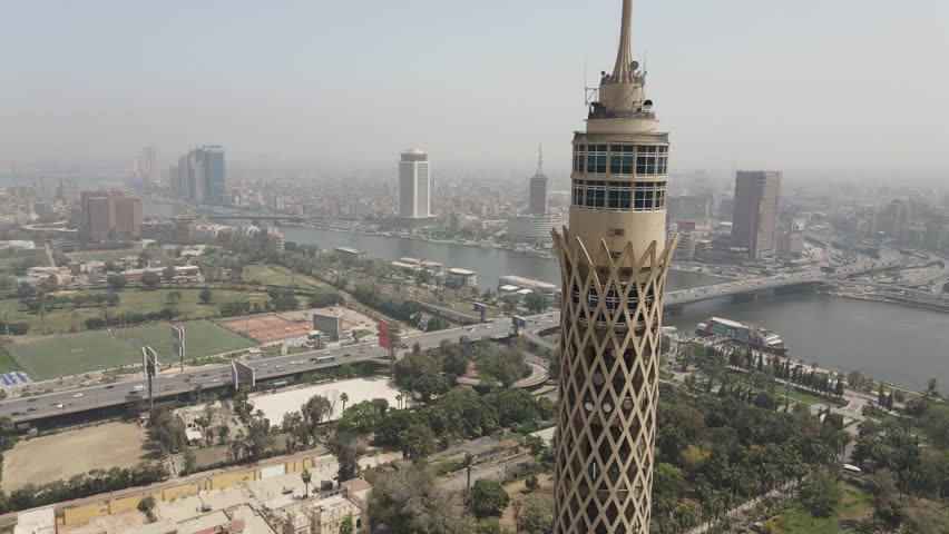 Drone of the great pyramids of giza one of the sevevn wonders of the world in Egypt