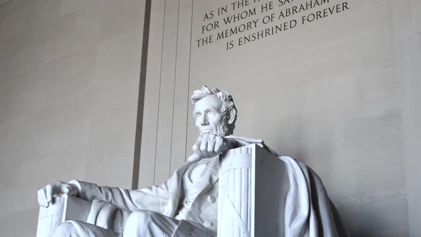 Abraham Lincoln Memorial Statue in Stock Footage Video