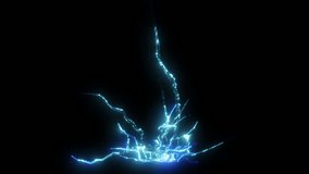 Electric bolts and arcs blasting from the ground up - electrical arcs exploding outwards - 60 fps, 4K Pro Res with mask pass - Powered by Shutterstock - Get 15% off with code: PIKWIZARD15