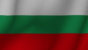 The flag of Bulgaria . The evolving 3d national flag of Bulgaria. 1080p HD animation for presentation