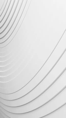 White wall with curved design on it's side. Vertical looped animation.