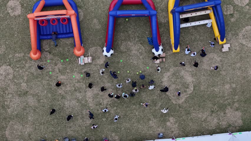Drone, sky view, park, top view