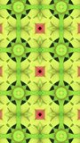 Animation of a colorful kaleidoscope. Vertical video for post-production. 3D looped animation.