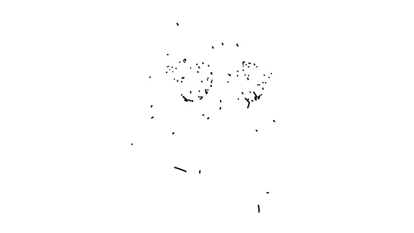 cool cat in sunglasses continuous line drawing on white background. Line art animation