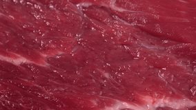 Slender Raw Beef and Juicy Veal Detailed Focus. Advertising Meat Range, Perfect for Butchers, Markets, and Culinary Events. Flank Cut for Ground Meat
