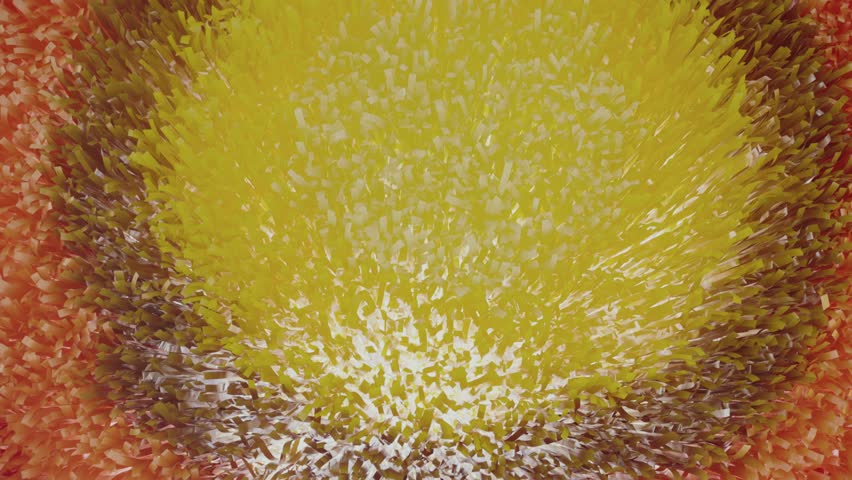 Colorful festive ribbons hanging above head on city street. Outdoor decoration with paper garlands. Fiesta and holiday concept