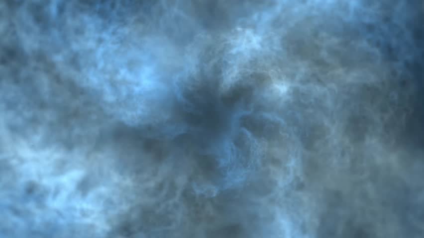 A storm of smoke and gas and lightning swirling around the black hole of the galaxy, Blue swirling light rays in a space background illustration Royalty-Free Stock Footage #3486018425