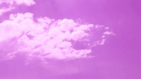 Mostly pink formating & building clouds time lapse, colourful summer, sunny lightness skies with aerial panoramic view in horizon, fluffy puffy big mass after rainy day. ULTRA HD