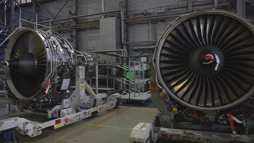 New passenger aircraft engine aircraft. Engine passenger aircraft maintenance. Engineer checks the engine of the aircraft.   Royalty-Free Stock Footage #34861231