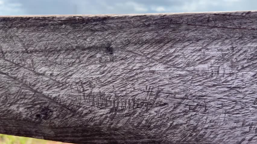 Beautifull sky sunset Lightning strike on the horizon ranch. end of day scene