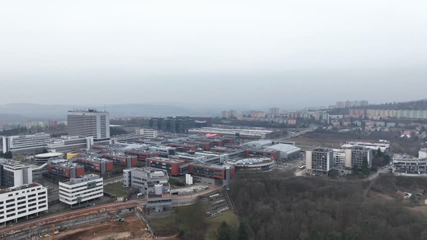 Aerial view of the city of Brno in the Czech Republic