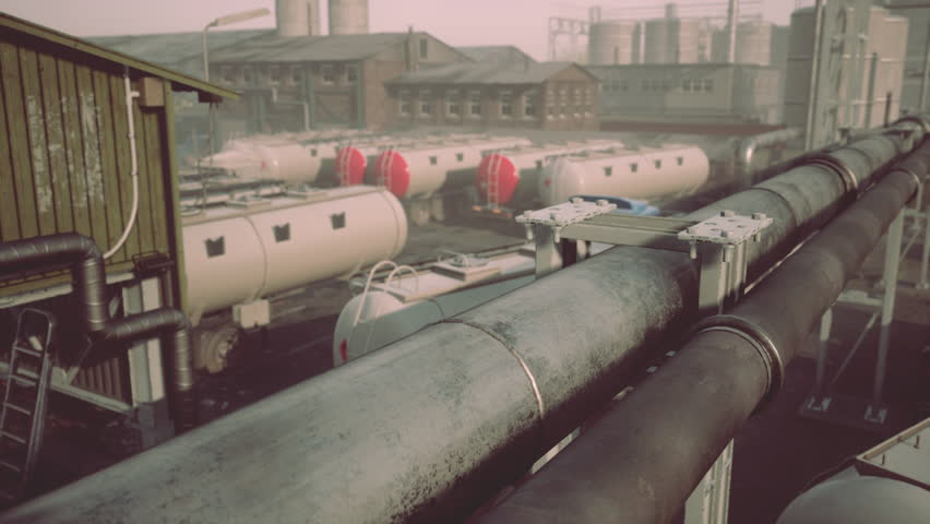Details with the equipment in an oil refinery