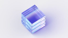 Abstract geometric animation, glass cube, 4k looping video, 3d render - Powered by Shutterstock - Get 15% off with code: PIKWIZARD15