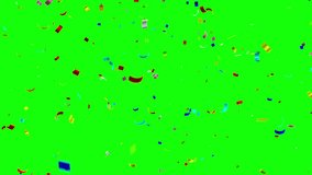 Falling colorful confetti particles green screen motion graphics - Powered by Shutterstock - Get 15% off with code: PIKWIZARD15