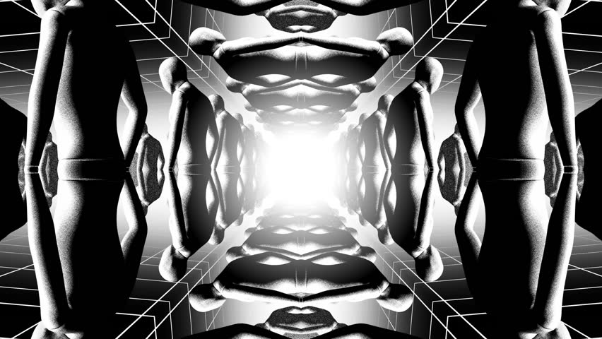 An abstract group of illustrated style cloned people.