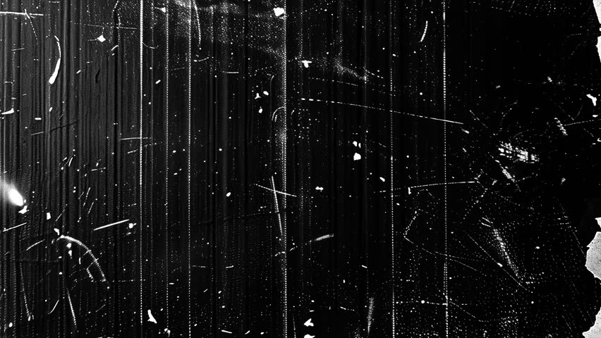 Old film overlay effect with black and white scratches, dynamic retro cinematic look Royalty-Free Stock Footage #3486781233