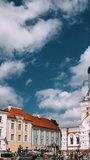 Tallinn, Estonia. Alexander Nevsky Cathedral. Famous Orthodox Cathedral. Vertical Footage Video Popular Landmark And Destination Scenic. UNESCO World Heritage Site. Hyperlapse.