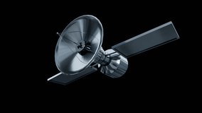 3d Metallic Satellite loop animation 4K, 360 rotation. - Powered by Shutterstock - Get 15% off with code: PIKWIZARD15