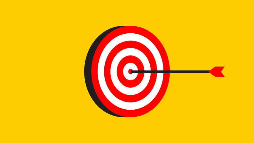 target with arrow illsutration footeage