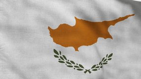 High detailed flag of Cyprus. National Cyprus flag. Europe. 3D Render.
