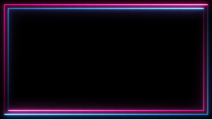 Neon looped light frame for game streaming video on a transparent background. Live streaming Frame - Animated Neon Overlay Template. Looped. Alpha channel. Royalty-Free Stock Footage #3487049025