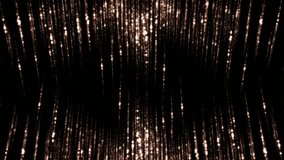 Golden particles plexus awards party show glitter background 4k visual