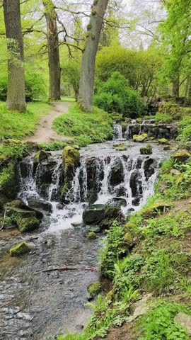 Cascade of tiny waterfalls in the National Park