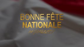 Happy Bastille Day animation. Bonne Fete Nationale, 14 Juillet animated. The Eiffel logo animation. Happy 14th of July National Day. Great for celebrations of French society. 4K. - Powered by Shutterstock - Get 15% off with code: PIKWIZARD15